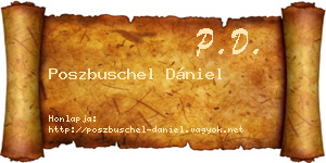Poszbuschel Dániel névjegykártya